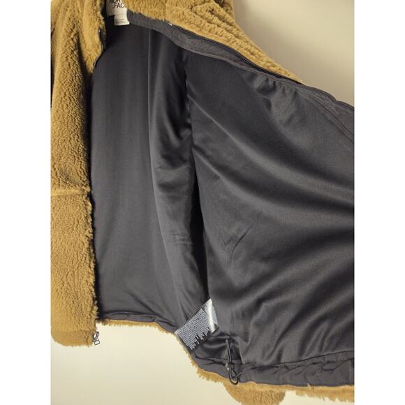 North Face Men’s XL Extreme Pile Fleece Zip Jacket Coat Khaki Brown Sherpa - Picture 7 of 10